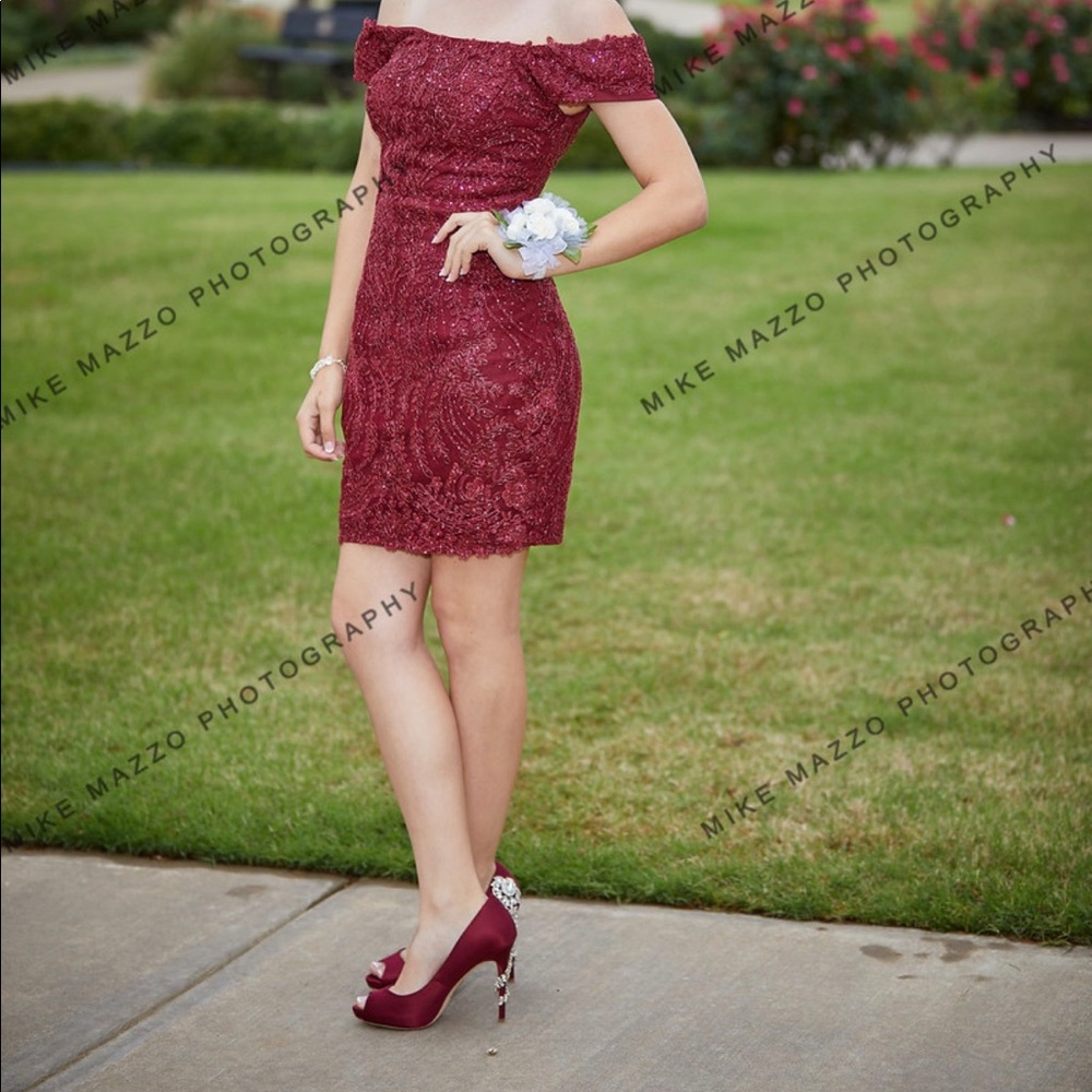 Maroon homecoming dress